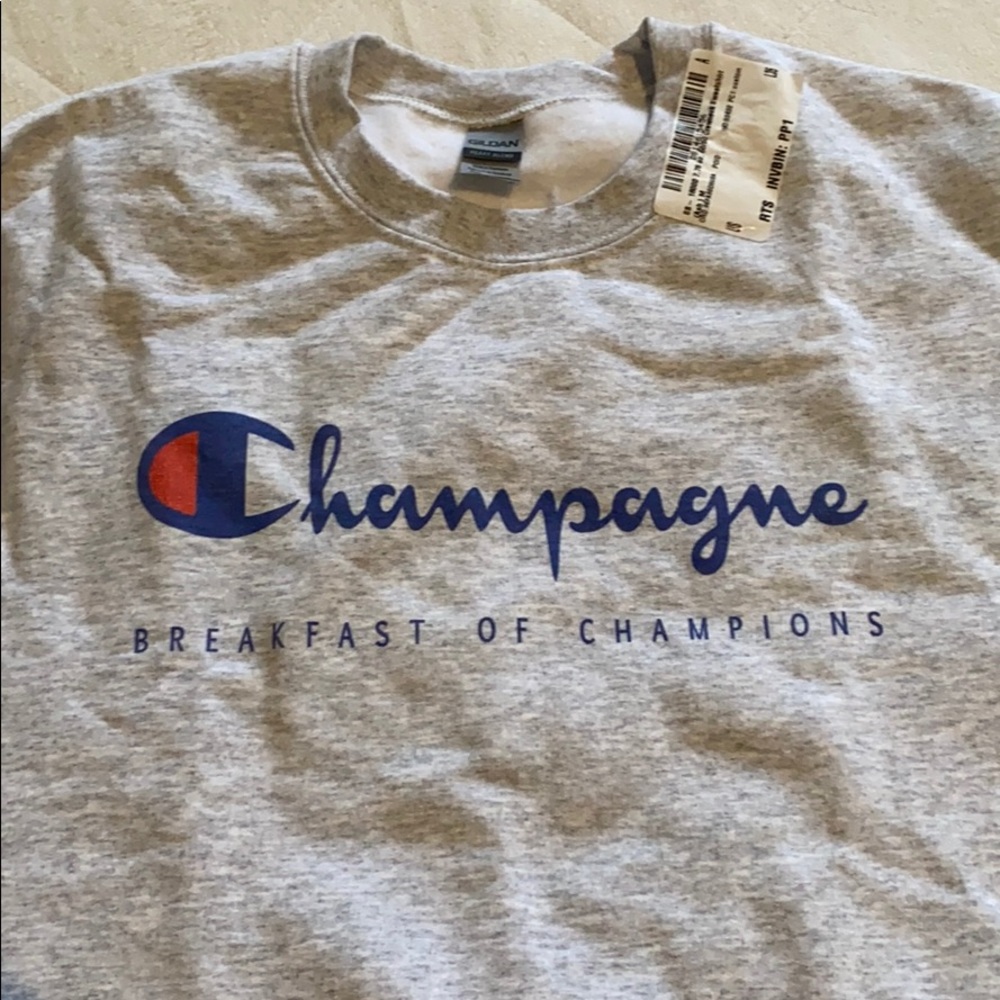 sweatshirt M “Champagne breakfast of champions”